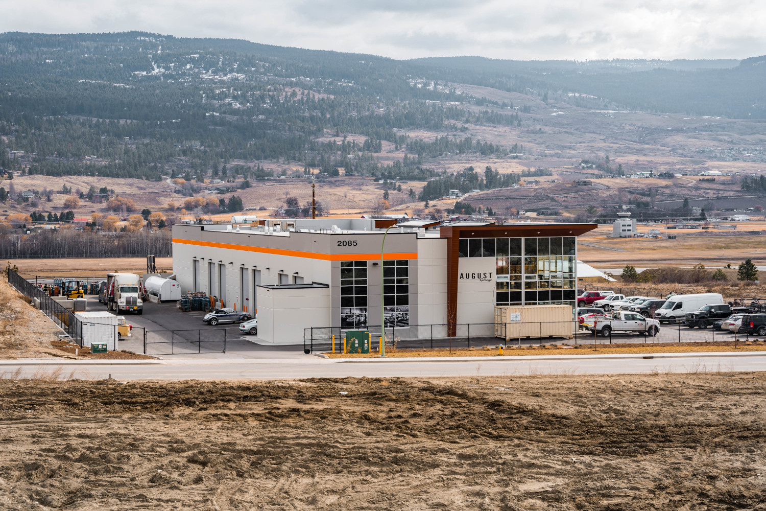 Airport Business Centre industrial construction project from across the street