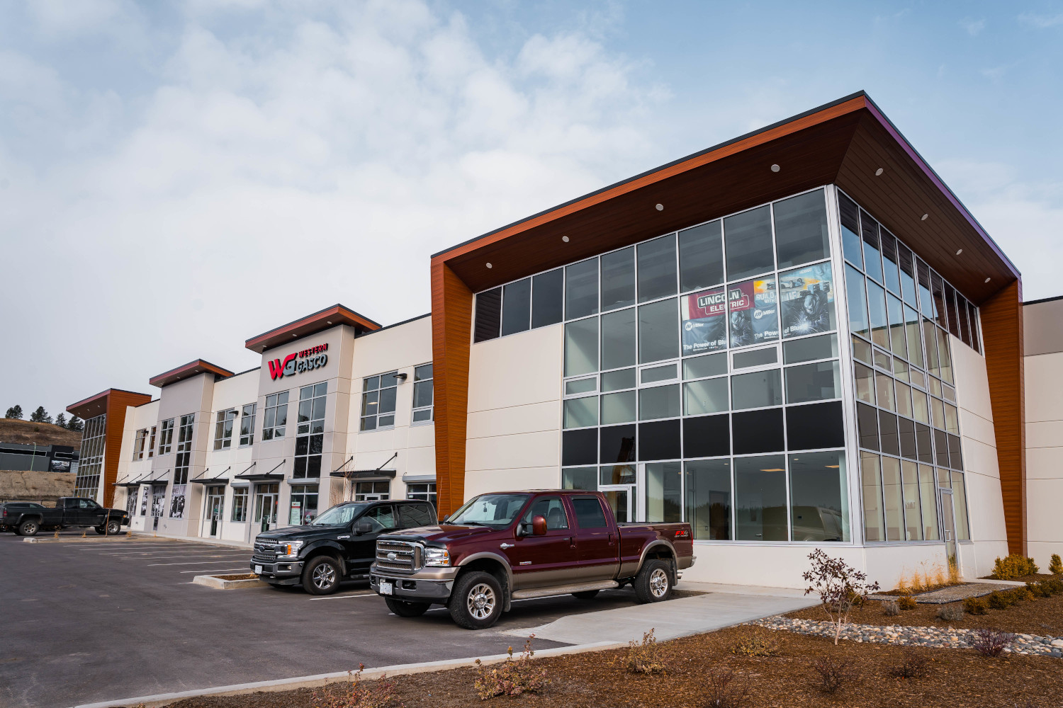 exterior photo of the Airport Business Centre industrial construction project